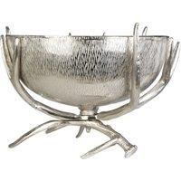 Orsina Antler Base Nickel Finsih Bowl, Centrepiece Bowl for Dining Table, Decorative Bowl for Stones, Jewels in Silver