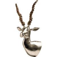 Orsina Gazelle Wall Mountable Sculpture, Decorative Art Sculpture for Wall, Traditional Gazelle Head Wall Art in Silver