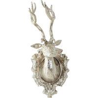 Orsina Stag Head Wall Mountable Sculpture, Decorative Art Sculpture for Wall, Traditional Stag Head Wall Art in Silver