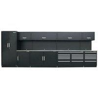 Loops 5.6m Modular Garage Storage System - Steel Construction - Workshop Cabinets in Metallics
