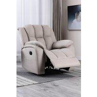 More4Homes Brookline Manual Technology Fabric Recliner Gaming Lounge Sofa Chair in Cream