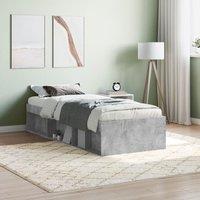 Berkfield Home Bed Frame Concrete Grey 75x190 cm Small Single