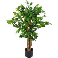 Leaf 90cm Realistic Artificial Ficus Tree / Plant in Green