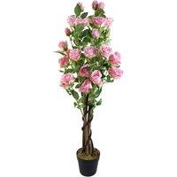Leaf Artificial 105cm Artificial Pink Rose Tree