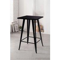 Iron Square High Bar Table Tall Breakfast Dining Table 60CM W