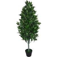 Leaf 120cm (4ft) Artificial Topiary Bay Tree Pyramid Cone - Extra Large in Green