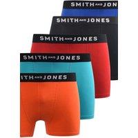Smith & Jones Men's Tovin Boxer Shorts (Pack of 5) | Size: Medium