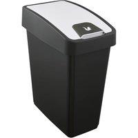 Keeeper Premium Waste Bin with Flip Lid 25 Litre in Black