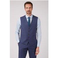 Blue Subtle Check Waistcoat