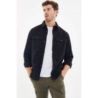 threadbare Men's Lightweight Shacket in Black | Size: XL