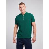 U.S. POLO ASSN. Men's Double Horsemen Textured Polo Shirt in Dark Green | Size: Small
