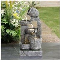 Cascade Feature Outdoor Garden Solar-powered Water Fountain