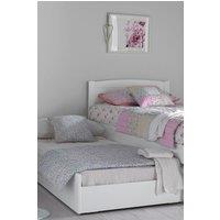 Time4sleep Portland White Bed Frame With Liv & Lou Guest Underbed in Grey | Size: Single
