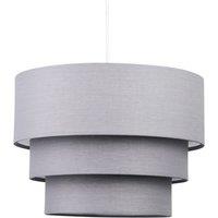 First Choice Lighting Dark Grey 3 Tier Ceiling Light Shade