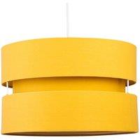 First Choice Lighting Ochre Layered Easy Fit Drum Light Shade in Yellow