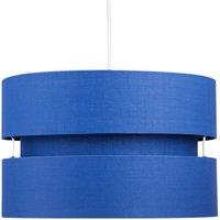 First Choice Lighting Blue Layered Easy Fit Drum Light Shade