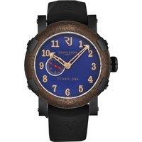 Romain Jerome Men's Titanic' Blue Dial Black Rubber Strap Automatic Watch