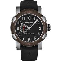 Romain Jerome Men's Titanic' Black Dial Black Rubber Strap Automatic Watch