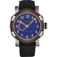 Romain Jerome Men's Titanic' Blue Dial Black Rubber Strap Automatic Watch
