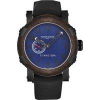 Romain Jerome Men's Titanic' Blue Dial Black Rubber Strap Automatic Watch