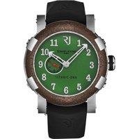 Romain Jerome Men's Titanic' Green Dial Black Rubber Strap Automatic Watch