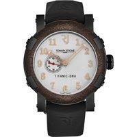 Romain Jerome Men's Titanic' White Dial Black Rubber Strap Automatic Watch