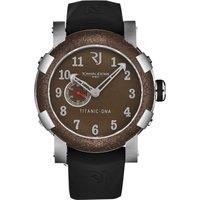 Romain Jerome Men's Titanic' Brown Dial Black Rubber Strap Automatic Watch