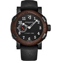 Romain Jerome Men's Titanic' Black Dial Black Rubber Strap Automatic Watch