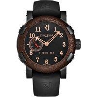 Romain Jerome Men's Titanic' Black Dial Black Rubber Strap Automatic Watch
