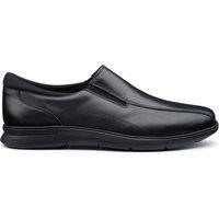Hotter Men's Wide Fit 'Xavier' Slip-On Shoes in Black | Size: 9