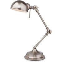 Netlighting Beau 1 Light Table Lamp Brushed Steel E14 in Grey