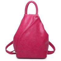 Fontanella Fashion Women's Kira PU Convertible Backpack in Fuchsia