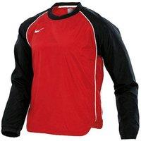 Nike Men's Long Sleeve V-Neck Black Red Small Graphic Print Football Top | Size: XL
