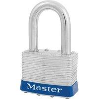 Master Lock Laminated Steel 51Mm Padlock 4-Pin - 38Mm Shackle - Keyed Alike in Silver