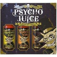 Psycho Juice Hot Chilli Sauces Gift Box Set of 3 x 148ml - Habanero, Red Savina, Chipotle in Brown | Size: 3 Pack