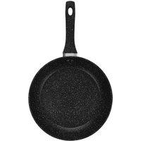 Royalford 32cm Fry Pan with Durable Granite Coating with 5-Layer Construction & Cool Touch Handle in Black
