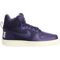 Court Borough Mid SE Lace Up Purple Smooth Leather Trainers