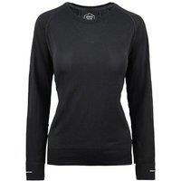 Seamless Long Sleeve Crew Neck Top Black Running T-Shirt