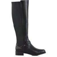 XY London Women's 'Mikayla' Elasticated Knee High Boots in Black | Size: 4