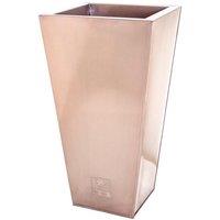 Primrose Outdoor Zinc Flared Square Planter Copper Finish Plant Pot 48cm