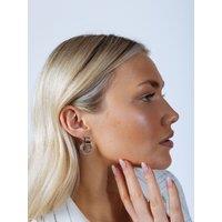 SVNX Women's Multi-Layer Circle Stud Earrings in Silver