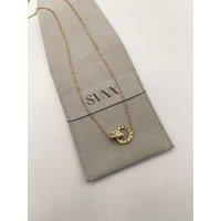 SVNX Women's Double Hoop Roman Numeral Necklace in Gold