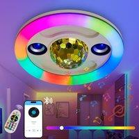 Harper Living RGB Remote E27 LED Light Bulb with Speaker, 30W 2400LM Bluetooth Speaker Light Bulb in White