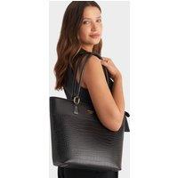 OSPREY LONDON Women's The Kellie Leather Tote Bag in Black
