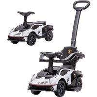 AIYAPLAY 2 in 1 Baby Push Car Lamborghini Essenza SCV12 Licensed Ride On for 1 - 3 Years in White