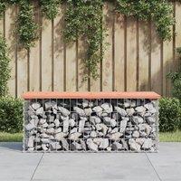 Berkfield Home Garden Bench Gabion Design 103x44x42 cm Solid Wood Douglas in Brown | Size: 103 x 44 x 42 cm