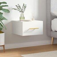 Berkfield Home Wall-mounted Bedside Cabinet White 35x35x20 cm | Size: 35 x 35 x 20 cm