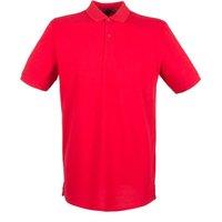 Henbury Men's Modern Fit Cotton Pique Polo Shirt in Light Red | Size: Medium