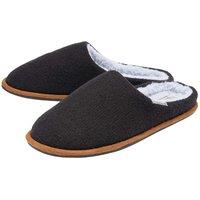 Dunlop Men's Plush Lined Mule Slippers With Memory Foam in Black | Size: 9