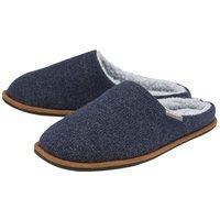Dunlop Men's Plush Lined Mule Slippers With Memory Foam in Navy | Size: 8